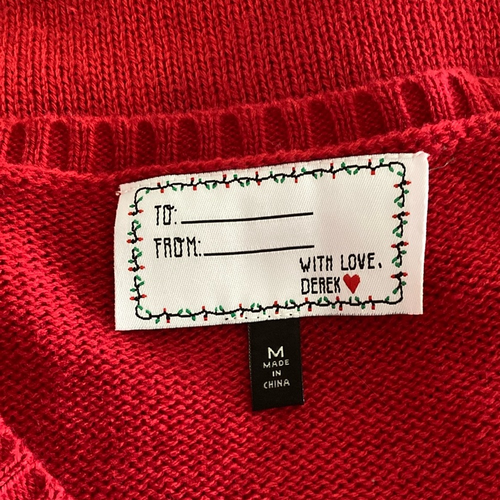 Medium Red and Green Crew Neck Christmas Sweater - Picture 10 of 11